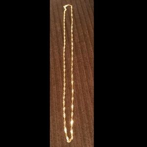 Twisted Herringbone 14KT Yellow Gold Chain